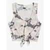 Roxy Same Old Love Cropped Tie Front In Heritage Heather Darwin (Sgr6) Tank Top -Billabong Fashion Store HS1578431584