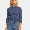 RVCA Jaye Knit Top In Indigo (Ind) Shirt -Billabong Fashion Store HS1585938398