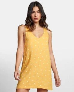 RVCA Boundary Dot In Amber (Abe) Dress