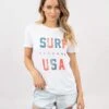 Rip Curl WoSurf USA Boy Tee Shirt In White