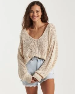 Billabong Feel The Breeze In White Sweater