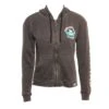 Lootin Weathered Crop Zip Hoodie In Coal Sweatshirt -Billabong Fashion Store HS1598470381