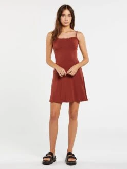 Volcom Shred Some Rug In Brick (Brk) Dress