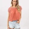 Rip Curl Alana Top In Canyon Rose Shirt -Billabong Fashion Store HS1600722887