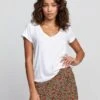 RVCA WoAsh Tee Shirt In White -Billabong Fashion Store HS1600817141