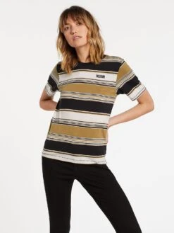Volcom Doing Fine Short Sleeve In Gold Shirt