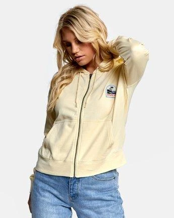 RVCA Vista Zip Hoodie In Cork (Cor) Sweatshirt 3 RVCA Vista Zip Hoodie In Cork (Cor) Sweatshirt
