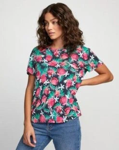 RVCA Wos Recess 3 Tee Shirt In Black