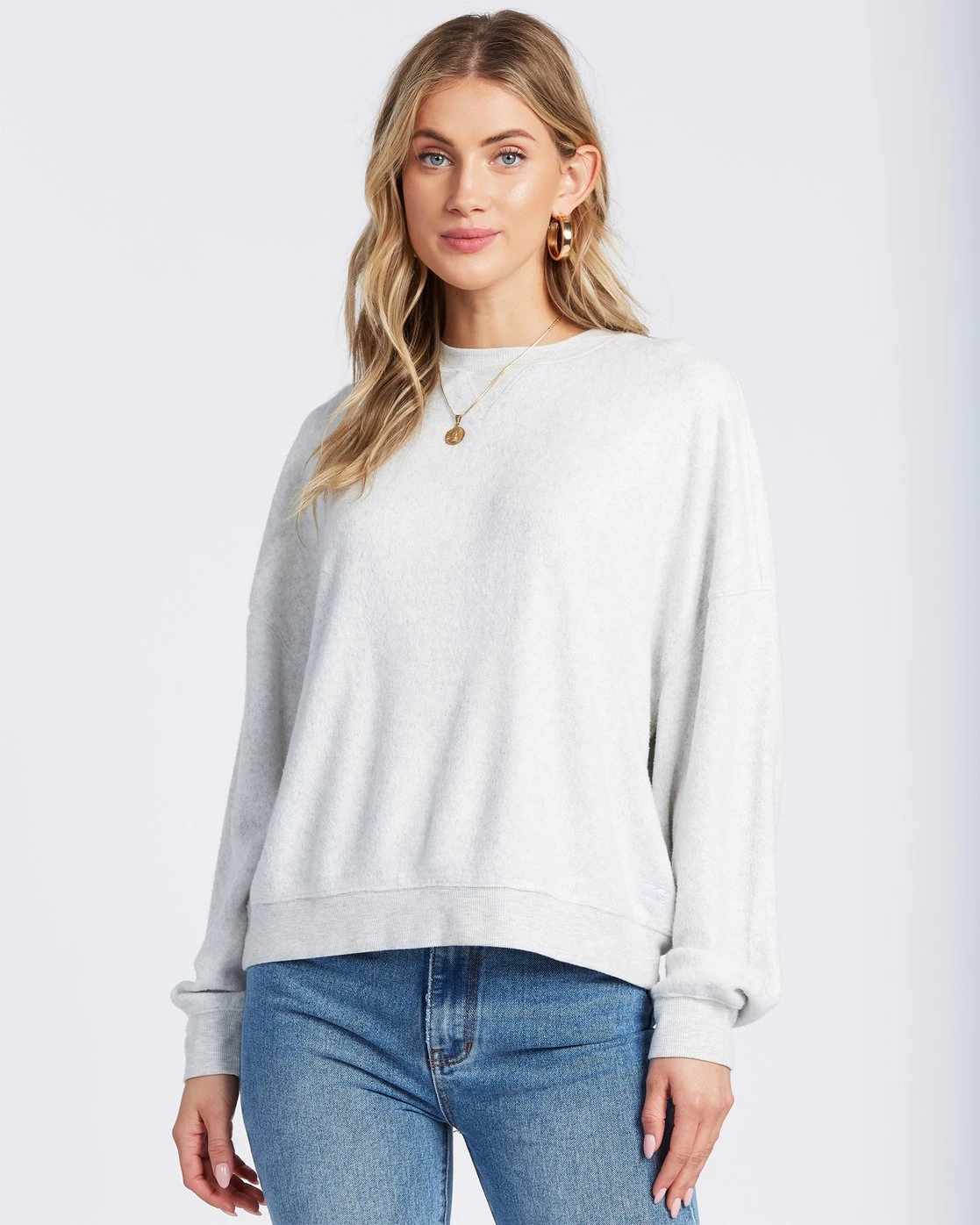 Billabong Stayin In Fleece In Ice Heather (Ich) Sweatshirt 3 Billabong Stayin In Fleece In Ice Heather (Ich) Sweatshirt