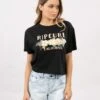 Rip Curl California Super Bloom Crop In Black Shirt -Billabong Fashion Store HS1607557223