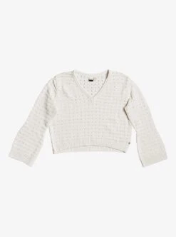 Roxy Do You Good VNeck Jumper In White Sweater