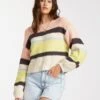 Billabong Seeing Stripes In Lemongrass (Les) Sweater -Billabong Fashion Store HS1610058872