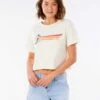 Rip Curl WoGolden State Crop Tee Shirt In Bone (Bo -Billabong Fashion Store HS1610392171