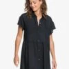 Roxy Beauty Truth Beach Shirt Dress In Anthracite (Kvj0) Dress -Billabong Fashion Store HS1611609972