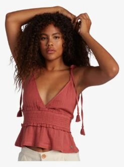 Roxy Simple Blossom In Marsala (Mpd0) Tank Top