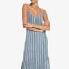 Roxy Promised Land Strappy In Mood Indigo Will Stripes (Bsp4) Dress -Billabong Fashion Store HS1611623817