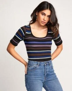 RVCA Quincy Sweater In Multi Shirt