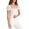 Billabong Save Honeysuckle Top In White Shirt -Billabong Fashion Store HS1612213327