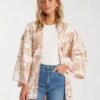 Billabong Save Sweet Summer Kimono In Sandcastle (Sac) Shirt -Billabong Fashion Store HS1612218417