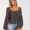 Billabong Save Just Beachy Top In Black Shirt 2 Billabong Save Just Beachy Top In Black Shirt -Billabong Fashion Store HS1612218596