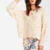 Billabong Sweet Daze In White Sweater -Billabong Fashion Store HS1612227415