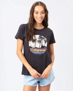 Rip Curl Cali Coasting In Black Shirt