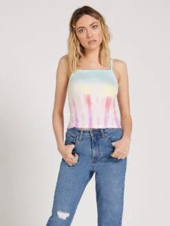 Volcom Sure Burt Tie Dye In Multi (Mlt) Tank Top
