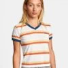 RVCA Big Distance Stripe In White Shirt -Billabong Fashion Store HS1615513938