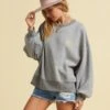 Billabong Salty Blonde Vacation Mode In Grey Sweatshirt -Billabong Fashion Store HS1615842542