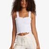 Roxy Sunday Mind Smocked Strappy In White Tank Top -Billabong Fashion Store HS1616105919