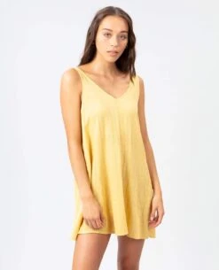 Rip Curl Classic Surf Cover Up In Gold Dress
