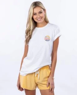 Rip Curl WoCali Slide Standard Tee Shirt In White
