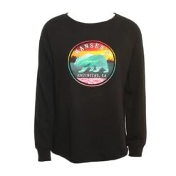 Sunset Bear In Black Sweatshirt