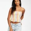 Billabong Keep Your Cool Woven Crop Top In Multi Tank Top -Billabong Fashion Store HS1617401330