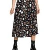 RVCA Floral Pop Midi In Black Skirt -Billabong Fashion Store HS1617741031