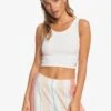 Roxy Good Keepsake Cropped In White Tank Top 1 Roxy Good Keepsake Cropped In White Tank Top -Billabong Fashion Store HS1617905363