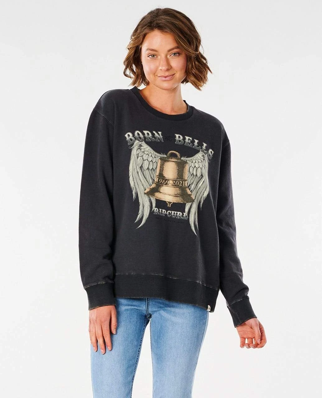 Rip Curl Born At Bells Crew 2021 In Black Sweatshirt 3 Rip Curl Born At Bells Crew 2021 In Black Sweatshirt