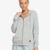 Roxy Perfect Wave Zip-Up Hoodie In Heritage Heather Sweatshirt -Billabong Fashion Store HS1618850244