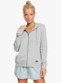 Roxy Perfect Wave Zip-Up Hoodie In Heritage Heather Sweatshirt