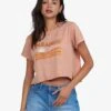 Roxy My Paradise Cropped In Toasted Nut (Ckn0) Shirt -Billabong Fashion Store HS1618859783