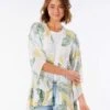Rip Curl Coastal Palms Kimono In White Shirt -Billabong Fashion Store HS1619047627